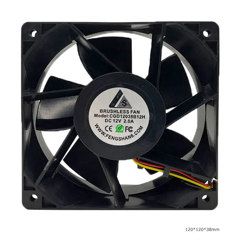 Китайский вентилятор 120x120x38 мм Dfh8025b, Бесщеточный вентилятор охлаждения Bsb 7500 об/мин
