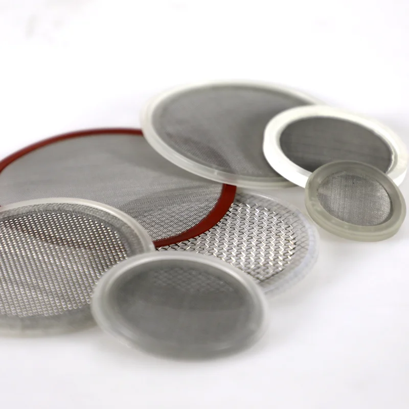 5 10 20 25 32 40 100 Micron steel Stainless Steel Round Woven Wire Mesh Filter Disc Extruder Screen with aluminum rimmed