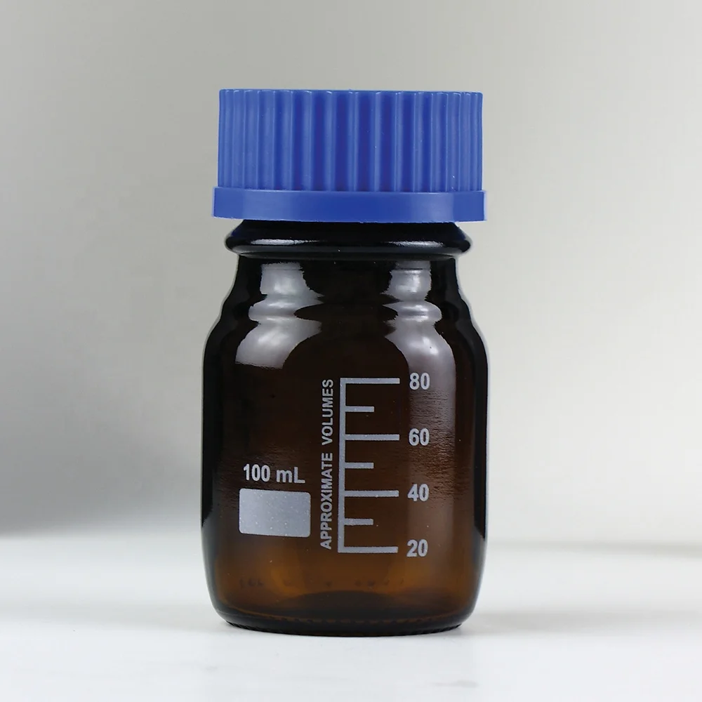 HDMED Hot-selling  Amber Wide Mouth Reagent Bottle