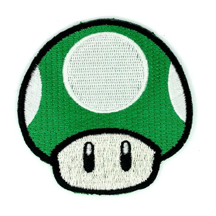 Mushroom boho hippie retro love peace groovy embroidered applique iron-on patch, Rainbow Seeds Rhinestone woven patch