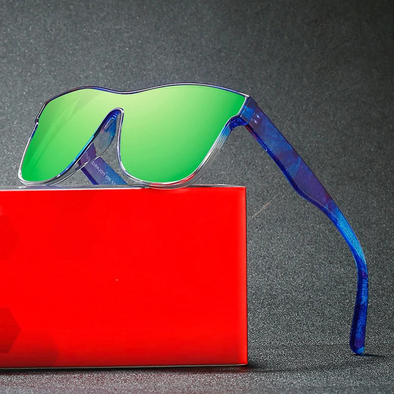 Ready stock trendy one-piece lens women shades high quality polarized sunglasses custom logo