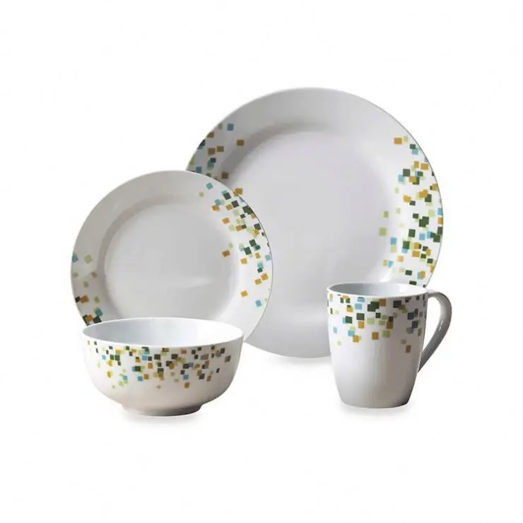 Guangzhou tableware supplier promotional items custom decorative wedding decorations porcelain dinnerware