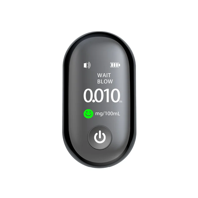 2022 Hot selling Digital Breath Electronic Alcohol Checker USB Rechargeable Portable Keychain Alcohol Tester Police Breathalyzer