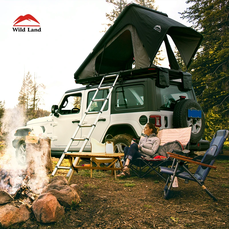 Wild Land Bush Cruiser New hard shell top roof tent in honeycomb aluminum with detachable roof bars for cargo car roof tents