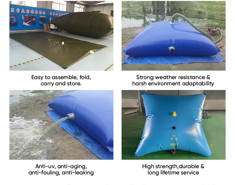 Flexible Irrigation Pvc Pillow  Water Storage Bladder Bag Tough Pvc Water Bladder