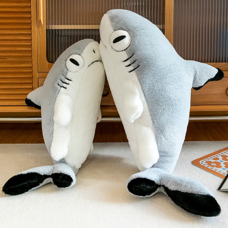 Hot Selling Large size Custom Shark Toy Bed Throw Pillow Dolphin Shark Stuffed Plush Toy Sea Animals for Adults Kids