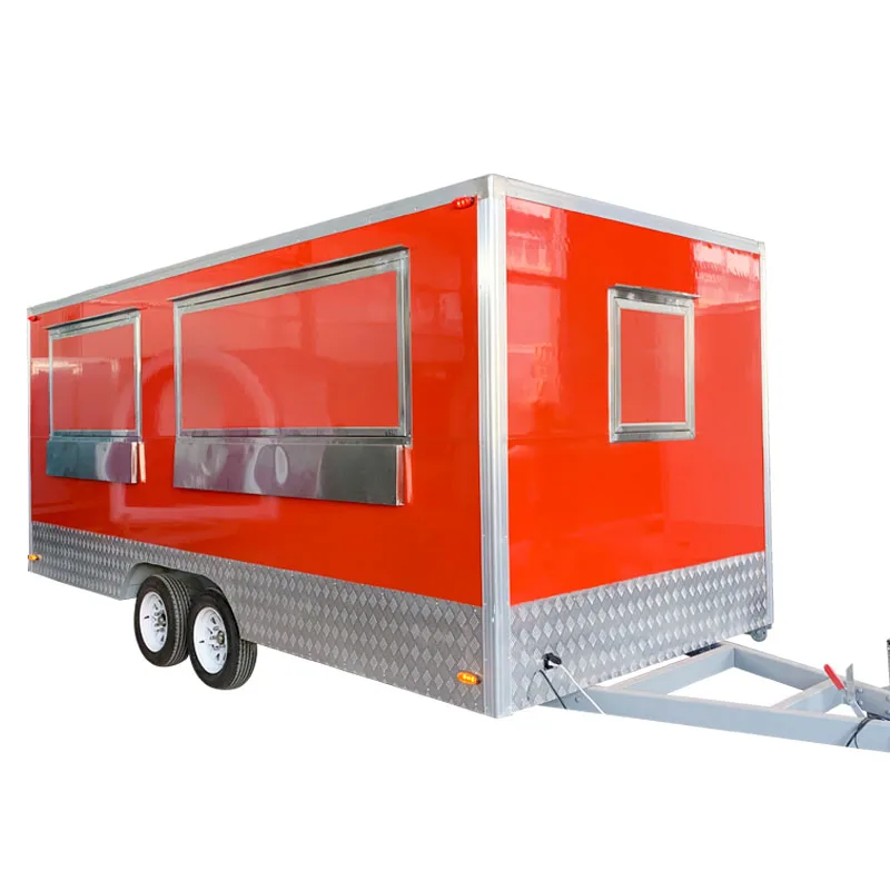 Customized Multifunctional Mobile Food Cart Ice Cream Food Trailer Coffee Food Truck Equipment Pizza Hamburger Camper Cart