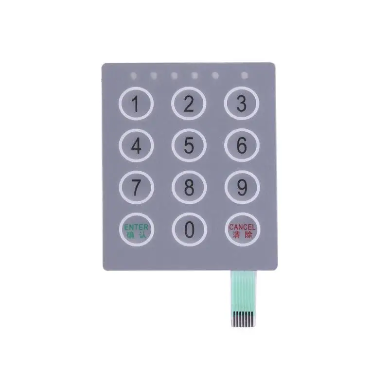 Emboss Button 4*4 Matrix Membrane Switch Keyboard With Foil Pcb Membrane Keyboard