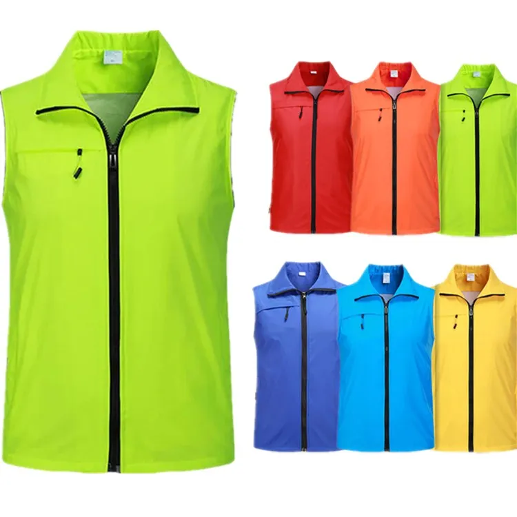 Logo Custom Outdoor Safety Protection Construction Industry High Visibility Security Team Uniform Reflective Vest Jacket Vests