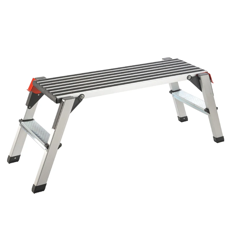 Portable And Sturdy Working Platform Car Wash Ladder Step Stool Work Platform Aluminum Folding Work Platform Step Wash Car
