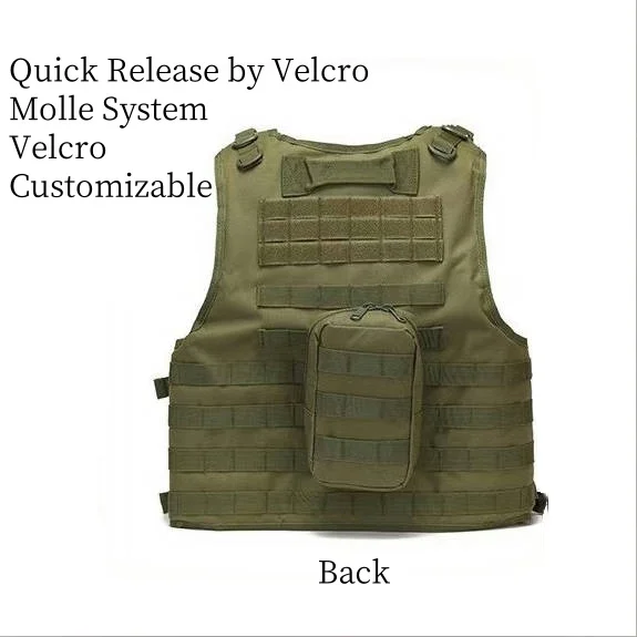 Waterproof Quick release by Velcro Multi-functional Molle system for Outdoor Activities Training Camping Tactical Vest
