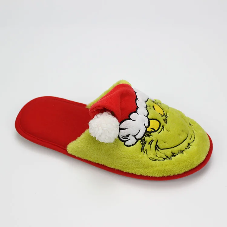 Оптовая продажа, модные мужские тапочки для дома в рождественском стиле