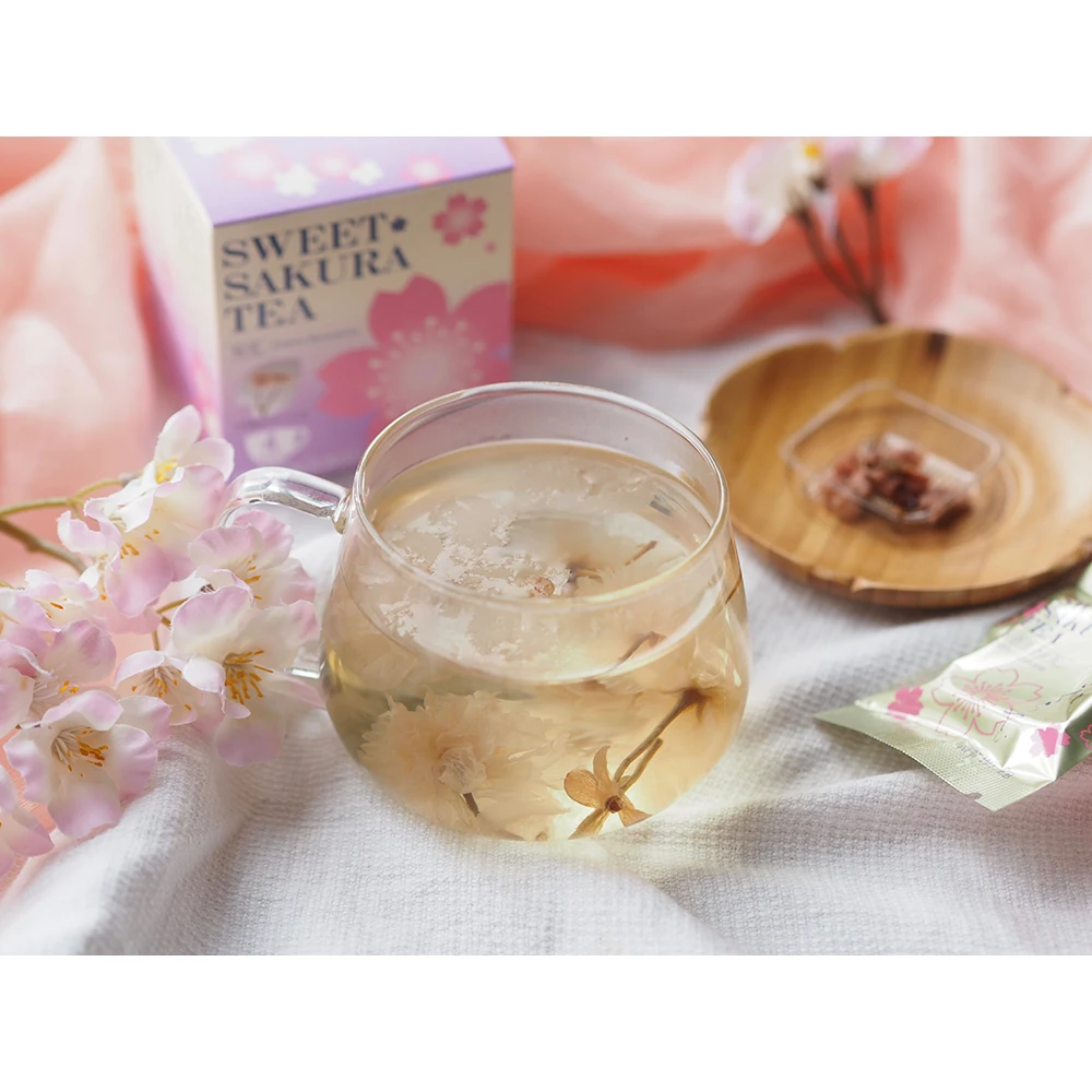 Japanese high quality gentle and soothing scent mixed cherry blossom flavor tea