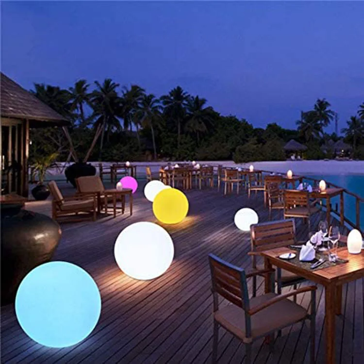 14 inches Inflatable Waterproof Color Changing RGB Solar Powered Floating Pool Ball Lights For Float or Hang in Pool Garden Yard