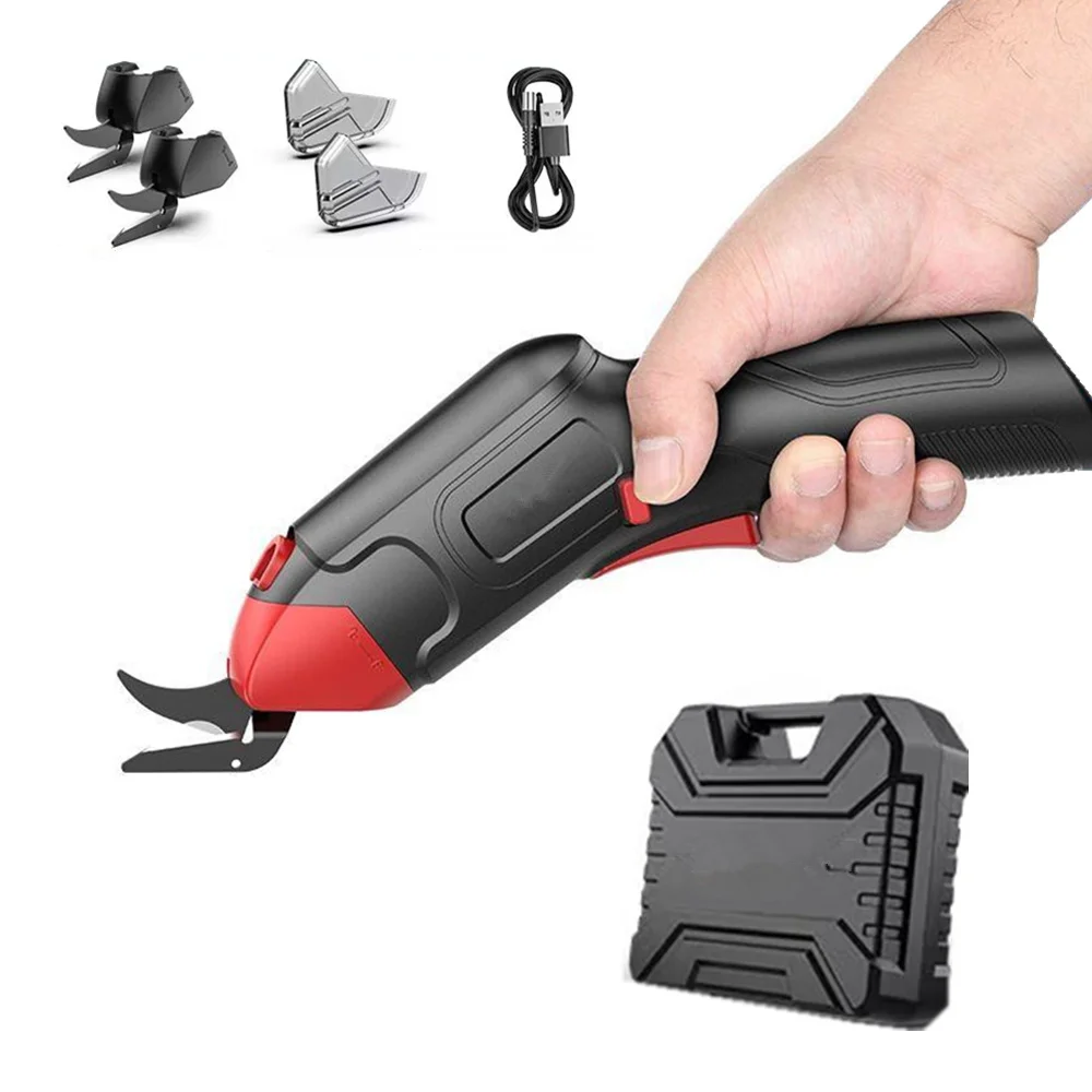 OEM Customized Handheld Cordless Leather Sheep Hoof Shearing Textile Electric Scissors For Fabric Cutting