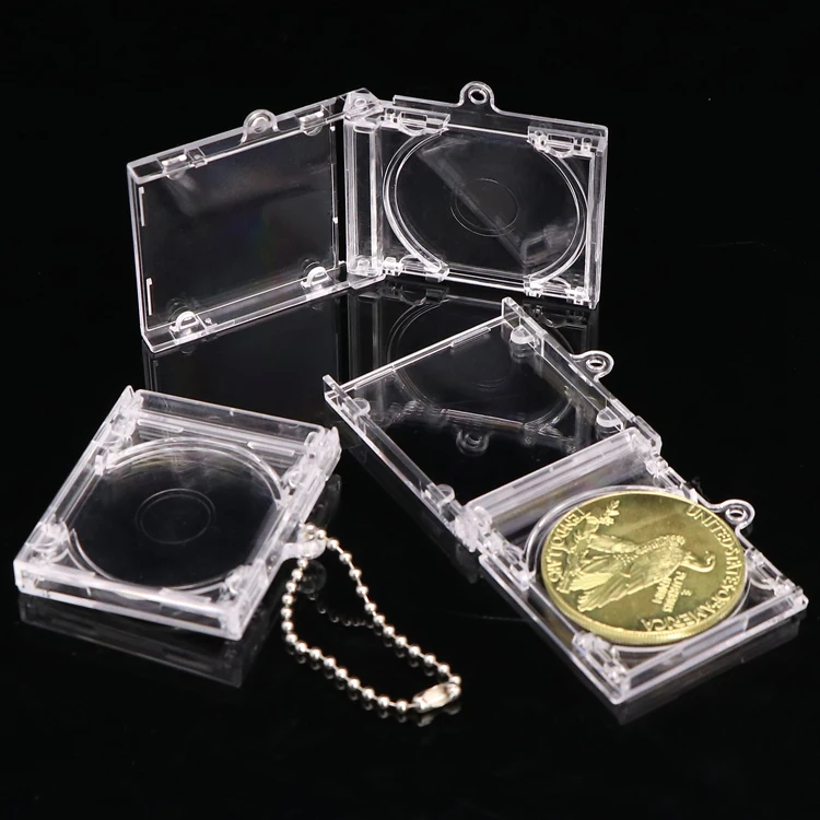 WEISHENG Factory Plastic NFC Ring Tag Metal Card Packing Box Proximity ID RFID Keychain Card  Box ID Business Card Holder