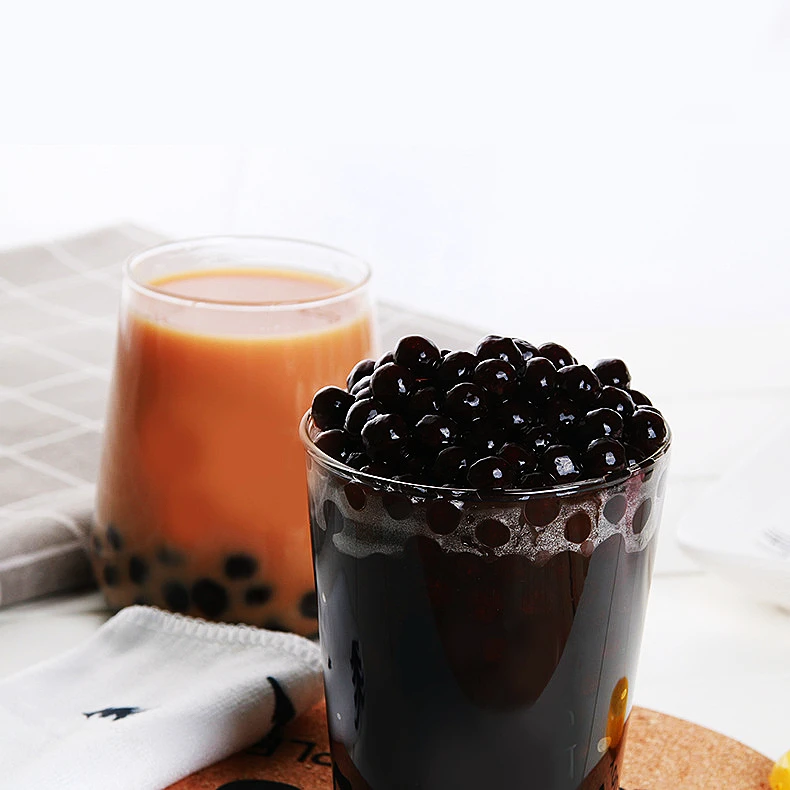 Taiwan Bubble Tea Supplier Top Selling Instant Brown Sugar Boba Black Tapioca Pearls