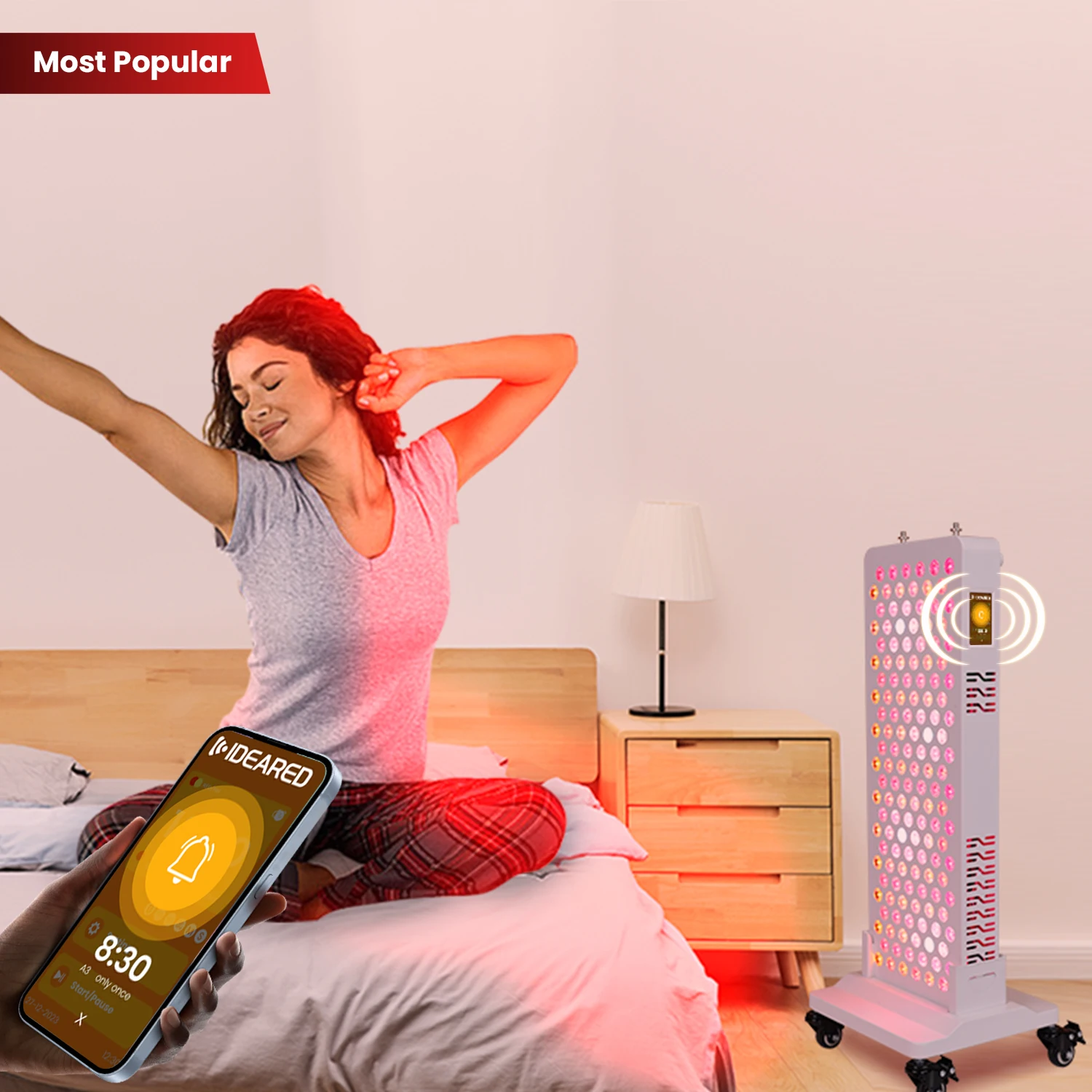 720W APP control or Panel control Led Therapy Light 9 Wavelength Half Body Red Light Therapy Panel for Health