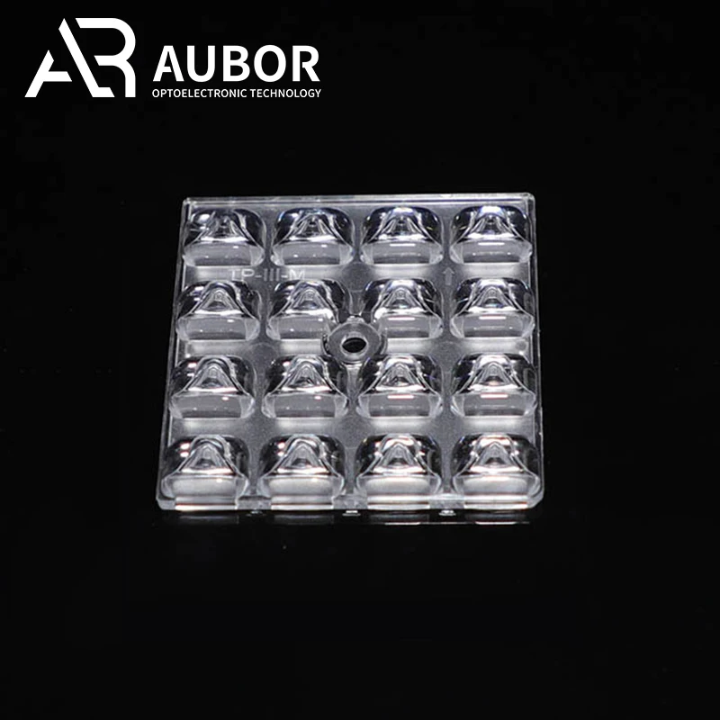 No.1 Optics 50*50mm Led Lens 30 60 90 180 100x65 P50 Degree Smd 3030 16 In 1 Street Light Lens 100 watt Cob Model Outdoor Lens