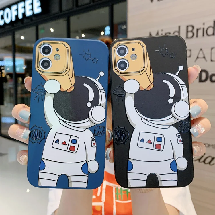 new designer cute 3d astronaut phone cases for iphone 13 pro max tpu silicone cellphone case accessories for iphone 13