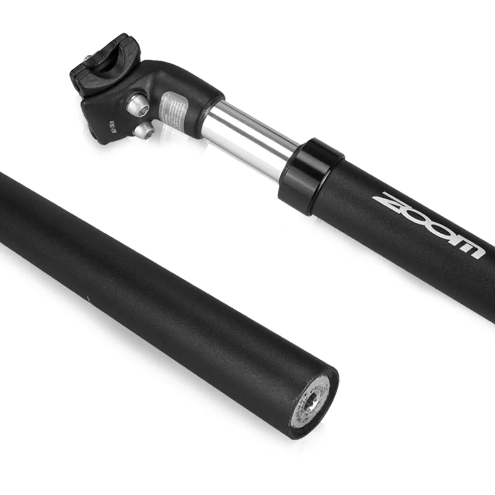 Bicycle shock absorber seatpost 27.2/31.6 x 350mm aluminum alloy bicycle seatpost, ZOOM black/red seatpost