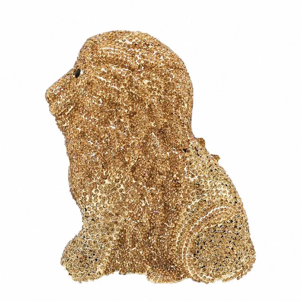 Роскошный клатч с полностью хрустальными стразами, вечерняя сумка для официальной вечеринки, вечерняя сумочка с 3D рисунком льва и бриллиантами, украшенная бисером