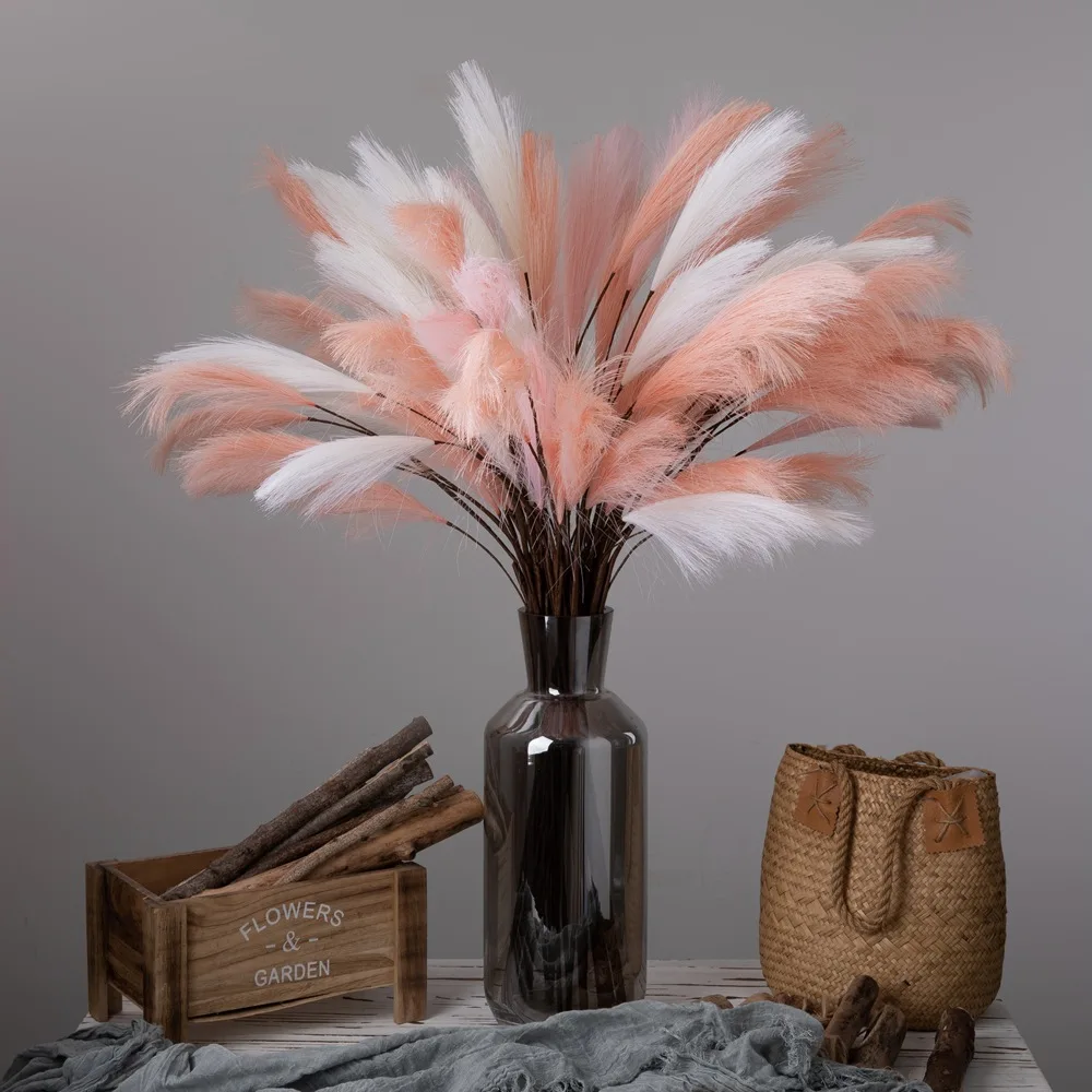 Top Seller Faux Pampas Grass For Home Wedding Decor Artificial Fluffy pampas grass