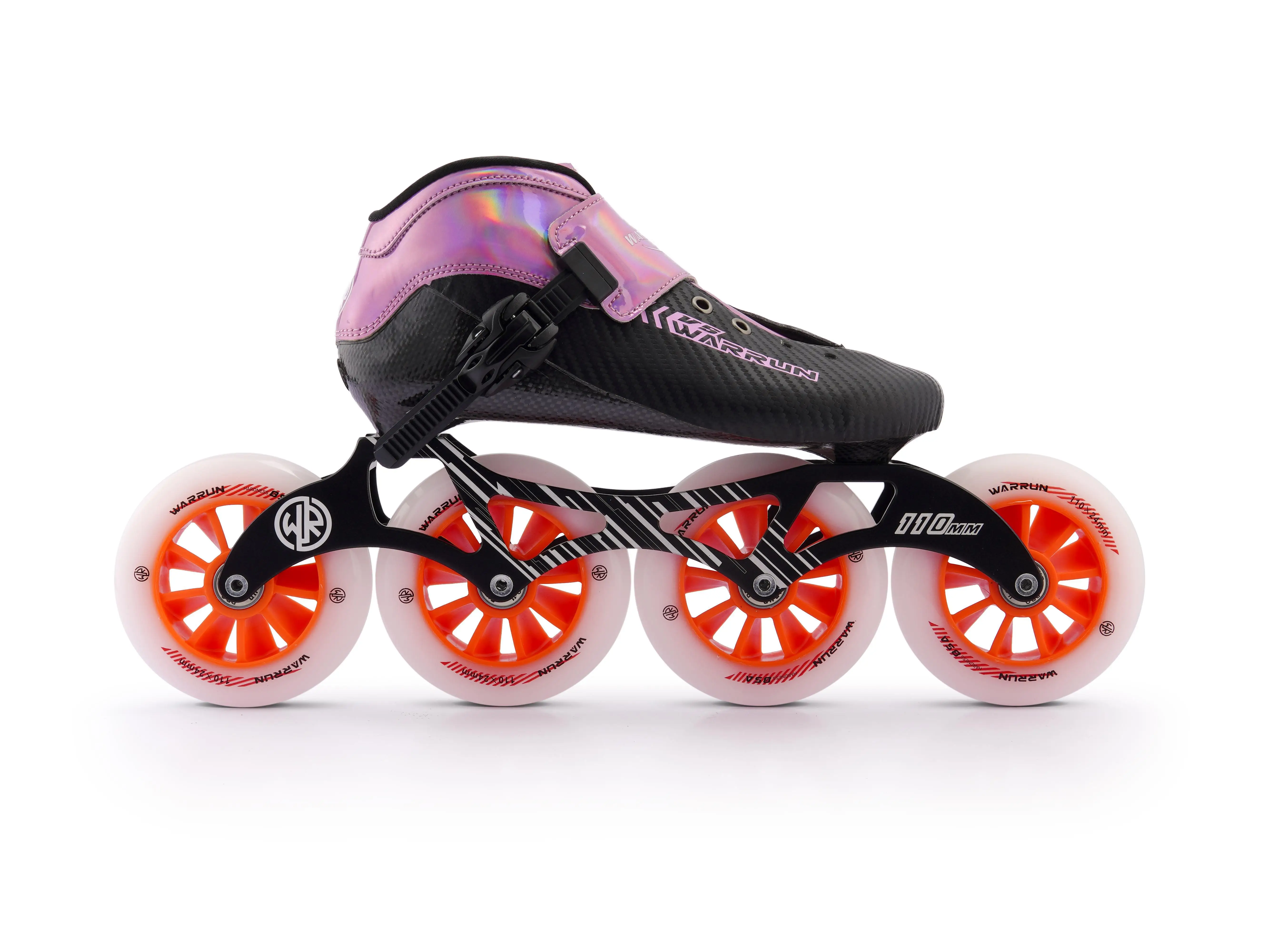 Carbon Fiber Speed Roller Inline Skate 4 Big Wheels High Speed Skates Shoes For Adults