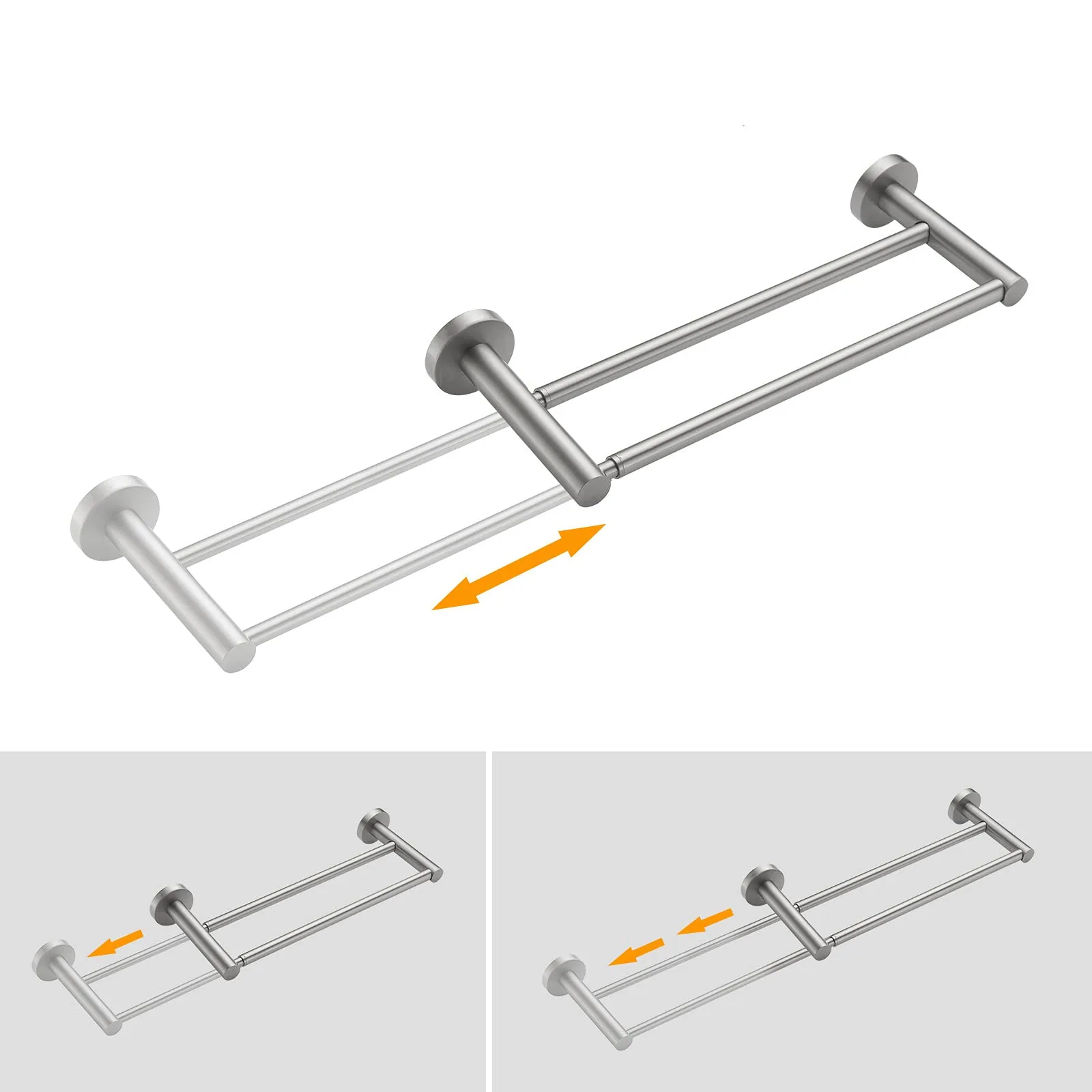 Hot sale  Design  chrome Wall single  steel towel bar kitchen, bathroom rack with towel bar, single bars towel rack rod