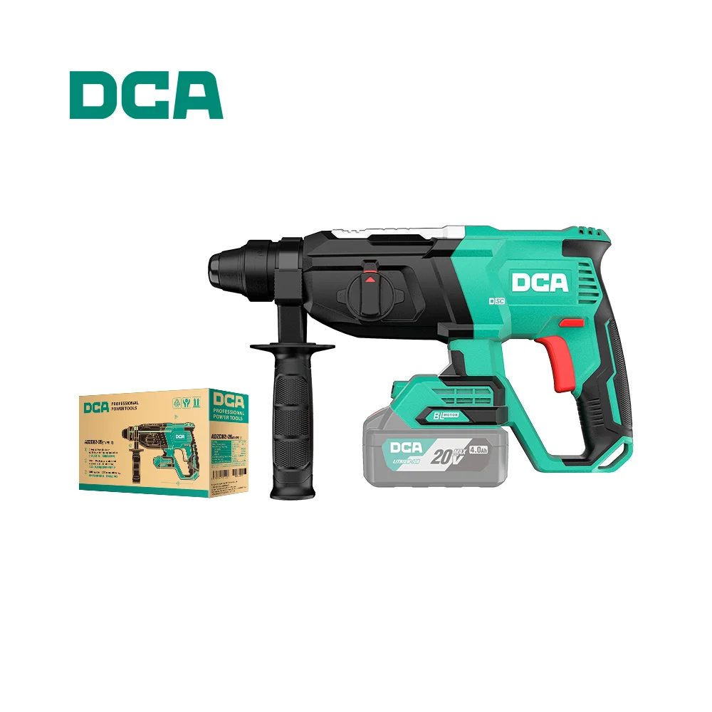 DCA durable 3-Mode Operation Hammer Brushless Cordless Rotary Hammer drill  20v MAX