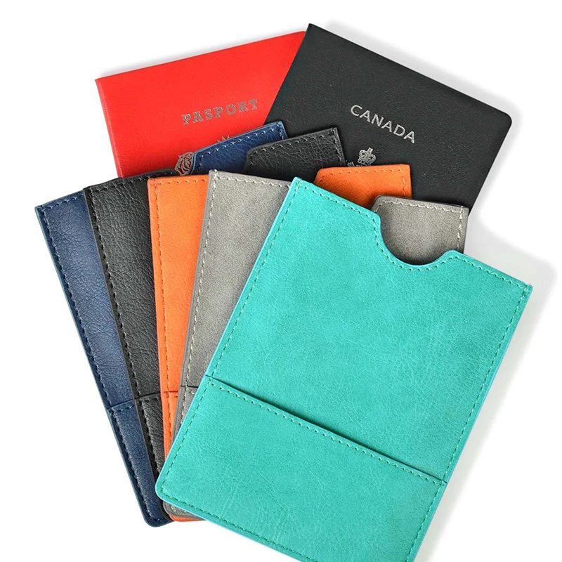 Custom Travel Passport Cover Slim RFID Blocking Leather Travel Passport Holder