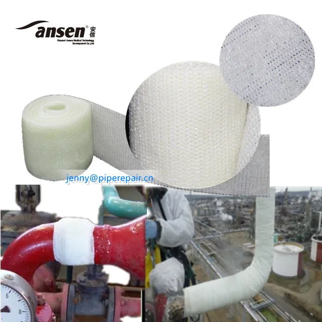 Epoxy or Fiberglass Pipe Wrap Repair Methods Quick Seal Pipe maintenance water activated wrap tape