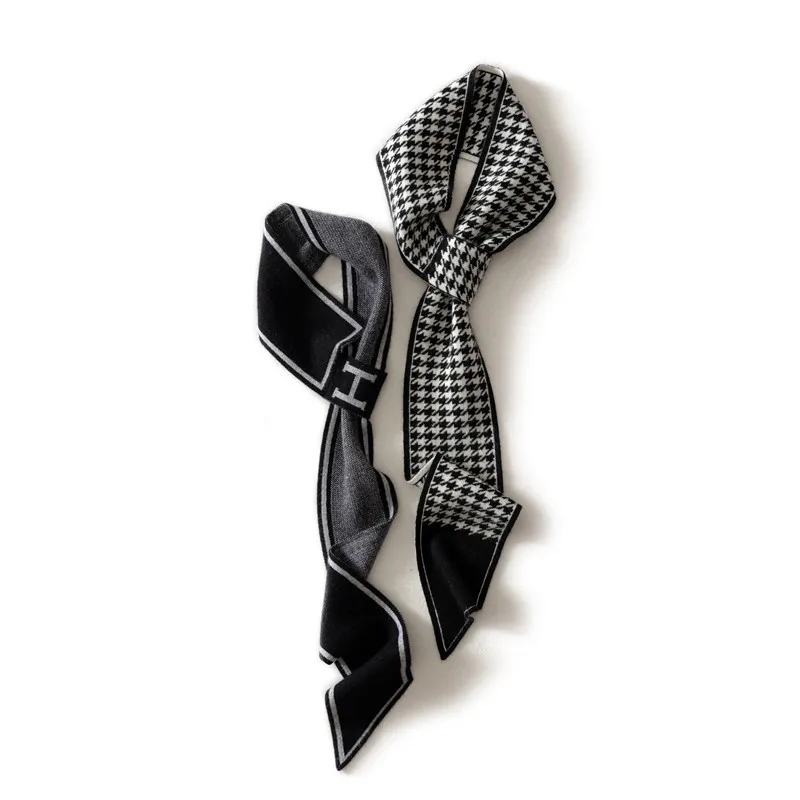 100% pure cashmere custom OEM fashion warm letter style wool shawl women winter cashmere scarf