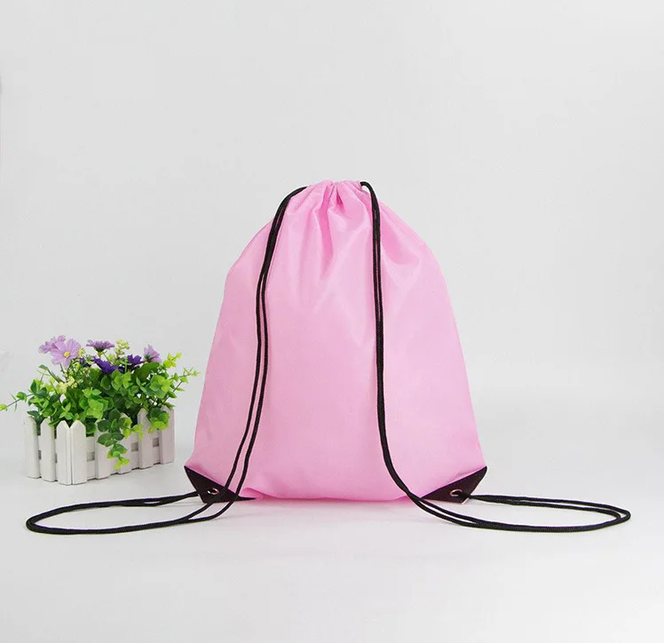  Promotional fashion reusable eco-friendly drawstring polyester shoe bag for
