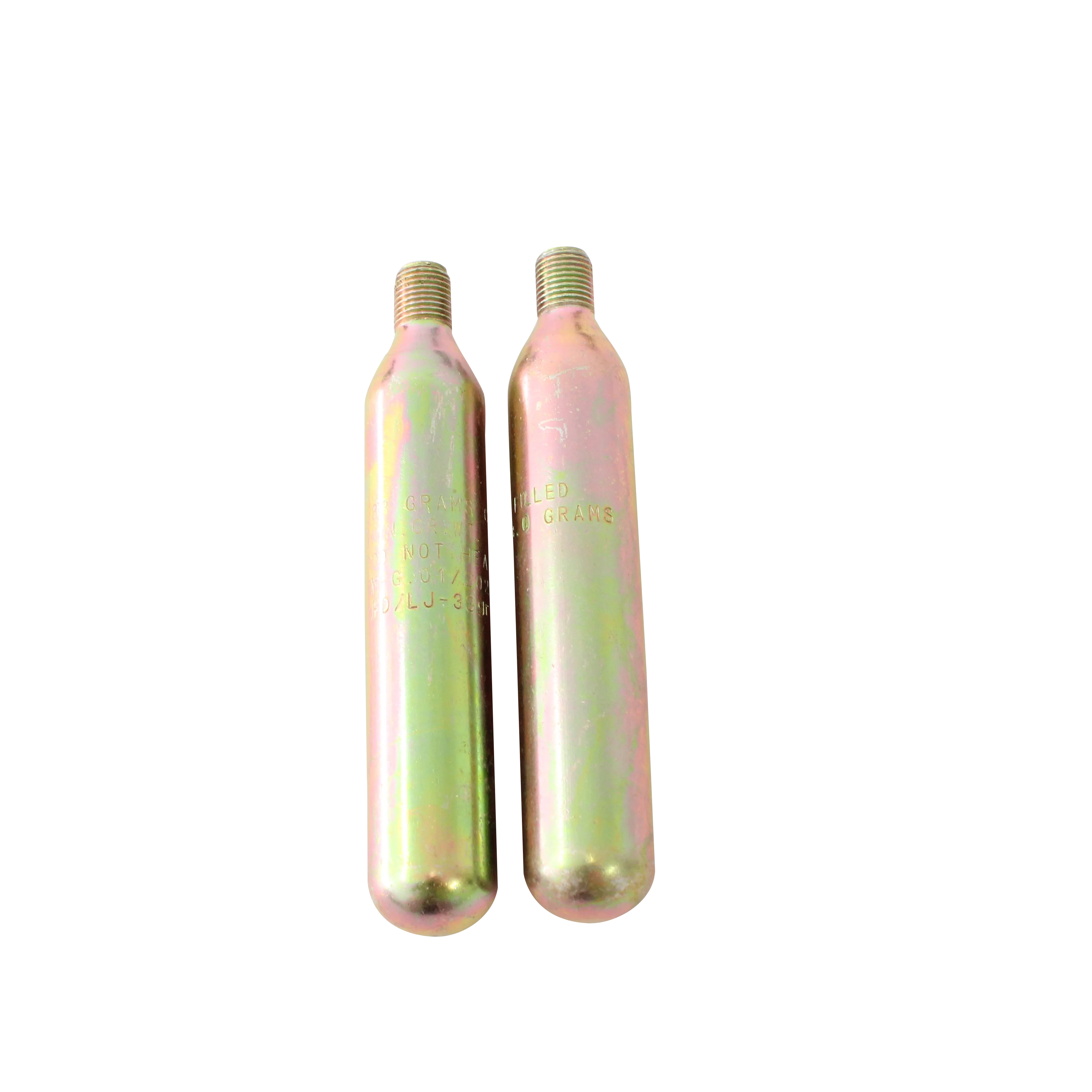 co2 cartridge mini co2 gas cylinders 12gram 24g 38g 60g  33g co2 cartridge for inflatable lifejackets