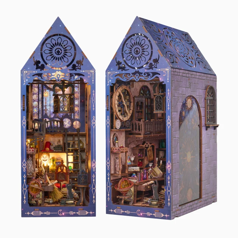 IIECREATE DIY Miniature House SL-25 Magical Research Society 3D Wooden Puzzle Book Nook