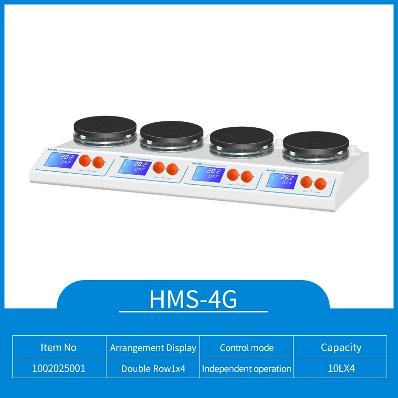 4 Multi Position Lab Hot Plate Magnetic Stirrer