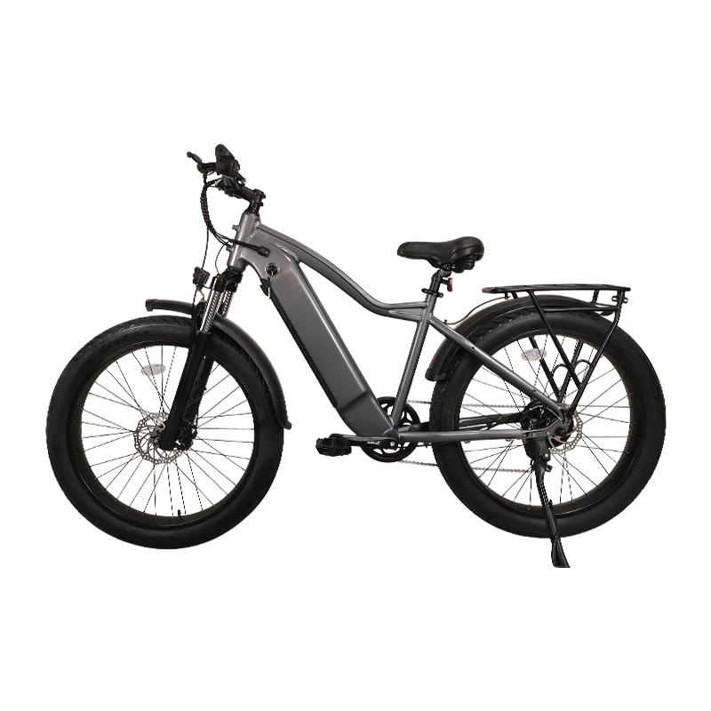Fat Tire Bicycle With Double Disk Brake Lithium Battery Ebike 21 Speed 26 Inch Electric Bike For Adults