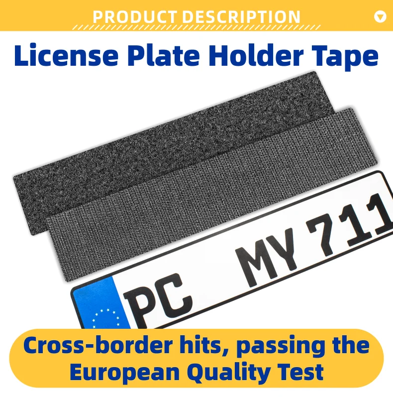 Number Plate Fixing Pads Adhesive Magic Tape Stickers for Car License Plate Mounting Sticky Pads