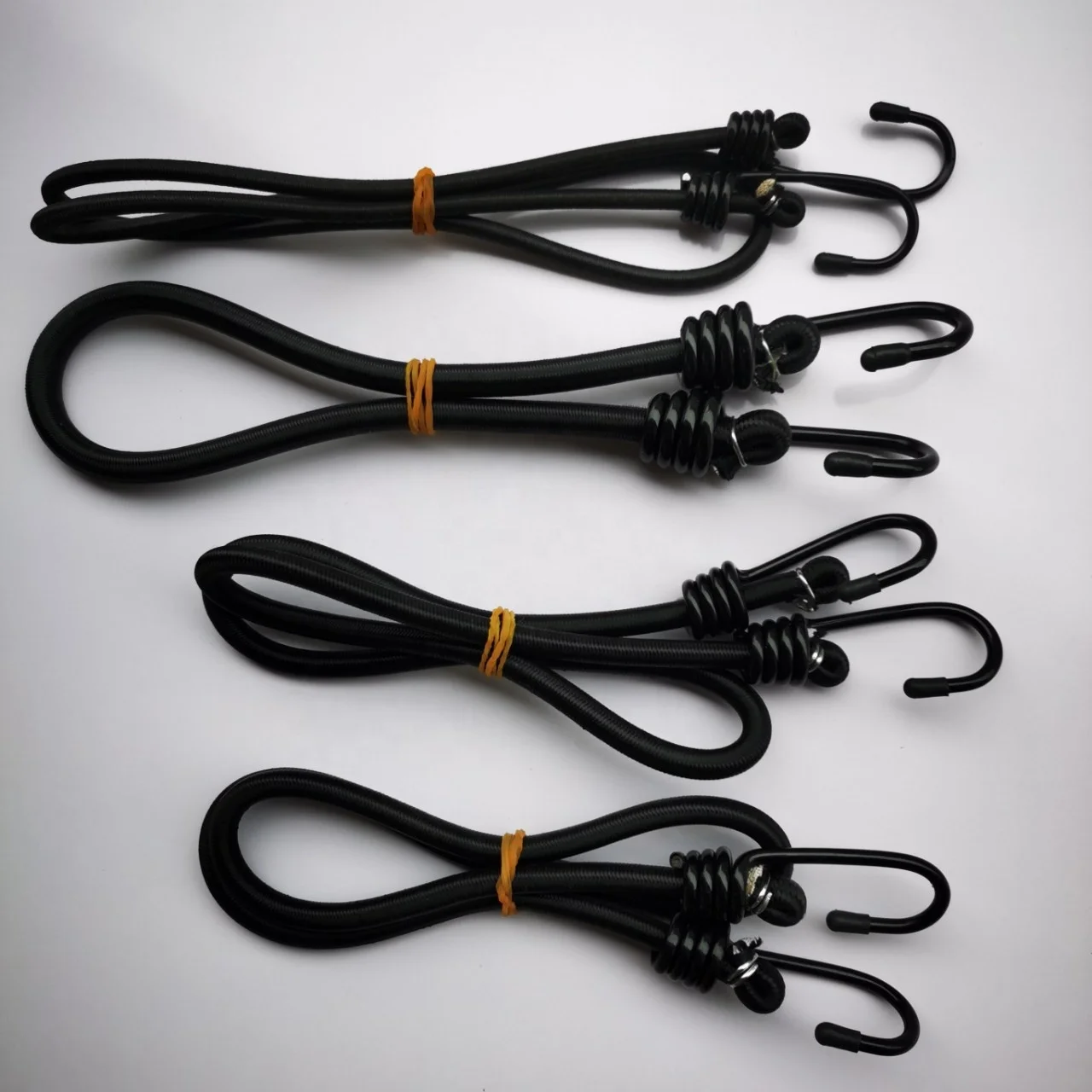8mm China Factory supply hook luggage binding rope bungee elastic cord rubber core  latex core elastic tendon string