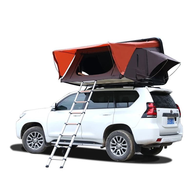2022 New Outdoor camping pop up foldable hard shell vehicle open car roof top tent box hardtop rooftop tent