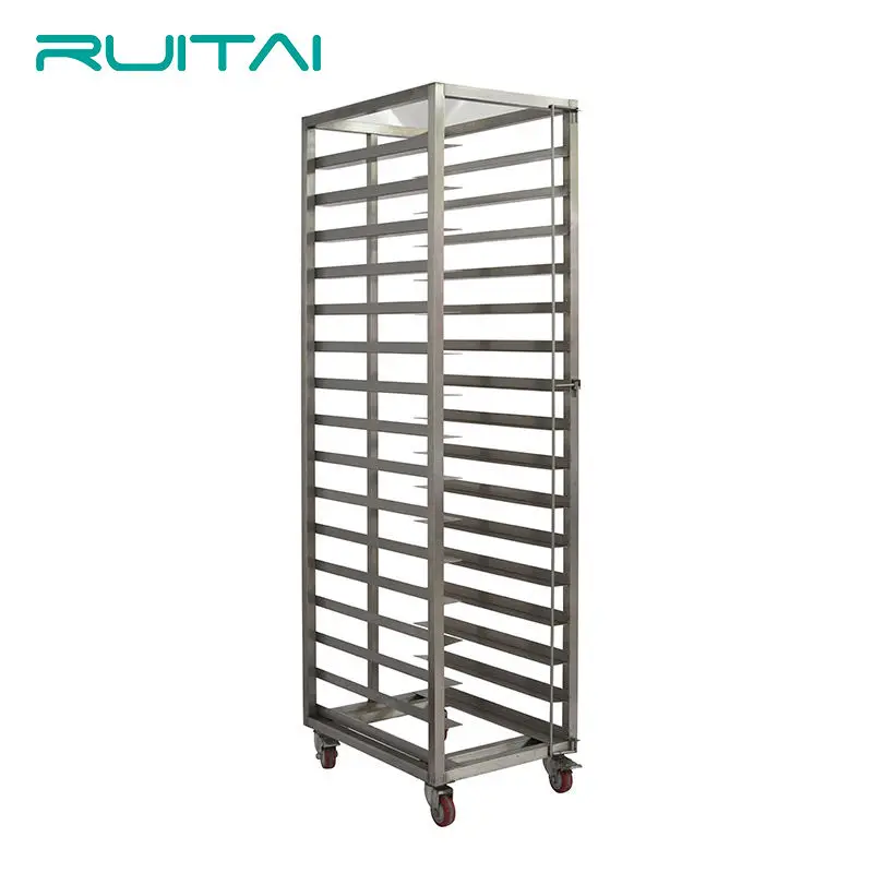 Stainless steel rack trolley 15/16 layers cart car baking tray oven pan drying sheet food grade trolley bakery kitchen equipment