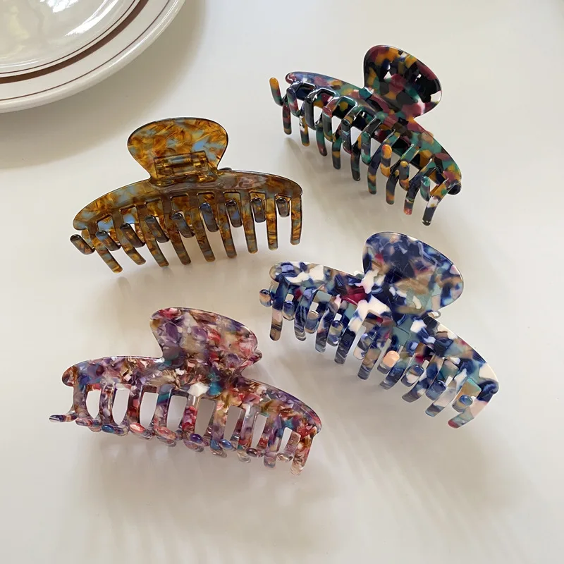  RARA 9.7CM Hot Sale Ins Hair Accessories Fashion Women Skeleton Clip Wholesale Tortoise Acetate