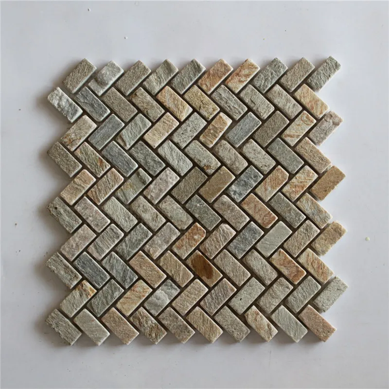 Multi Rusty Wall Tiles Slate Stone Chipped Mosaic Square Tiles
