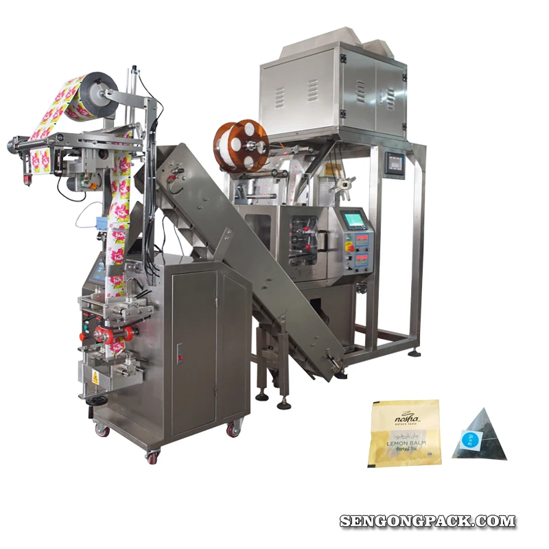 C21DX ultrasonic seal corn fiber  pouch packing machine for tea,automatic tea bag packaging machine