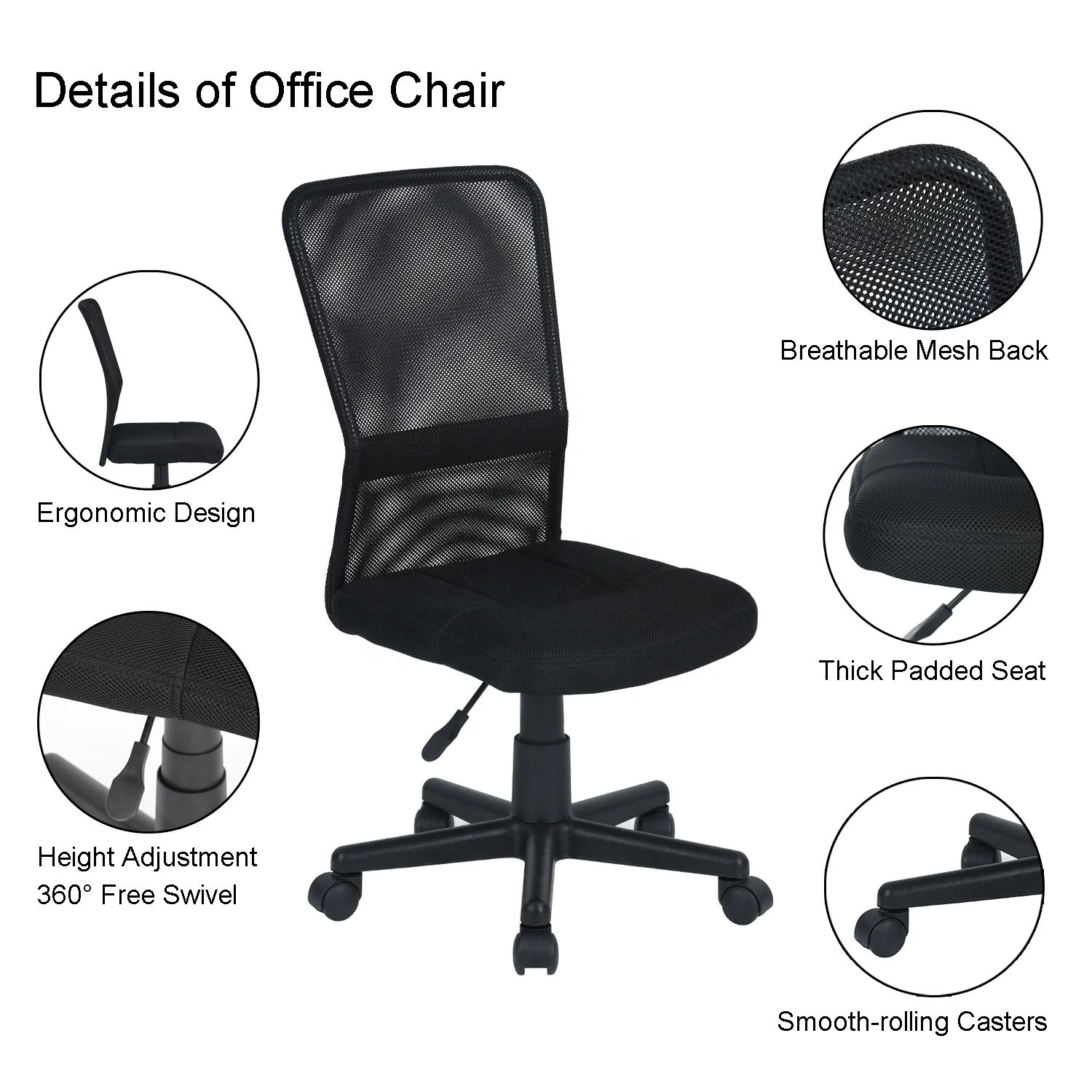 cheap support office chair ergonomic mesh visitor conference meeting chair for office