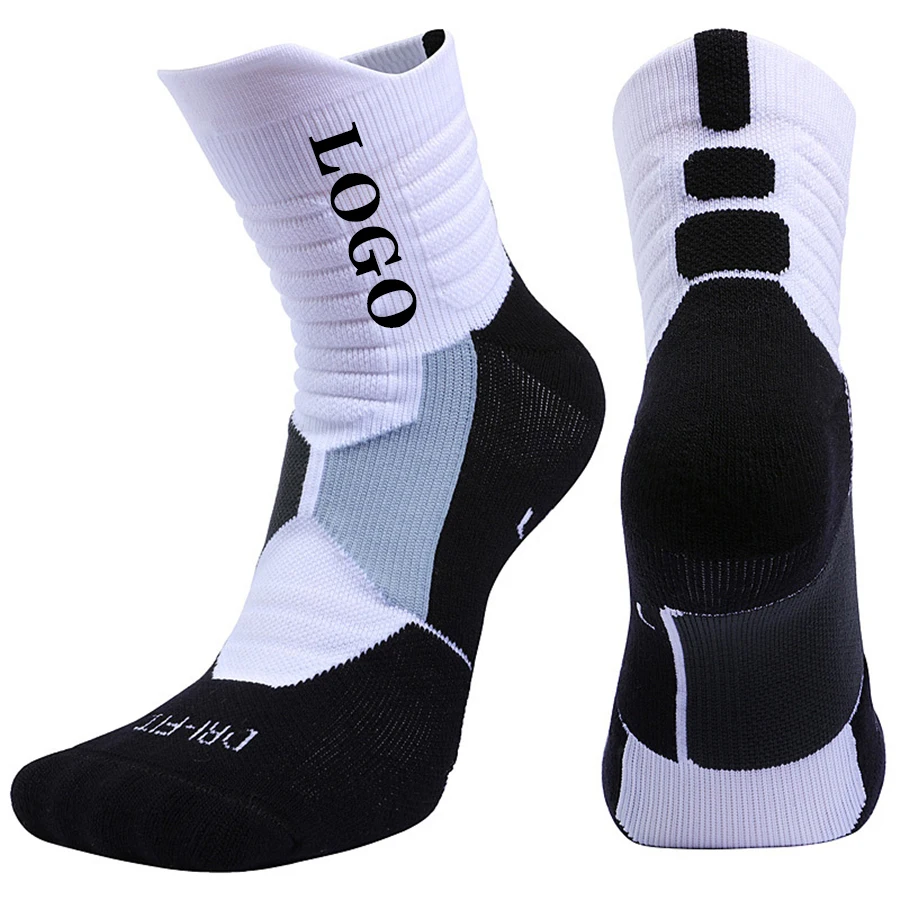 Custom Logo Mens Professional Compression Athletic Socks Cycling Sox Wholesale Running Socks Sports
