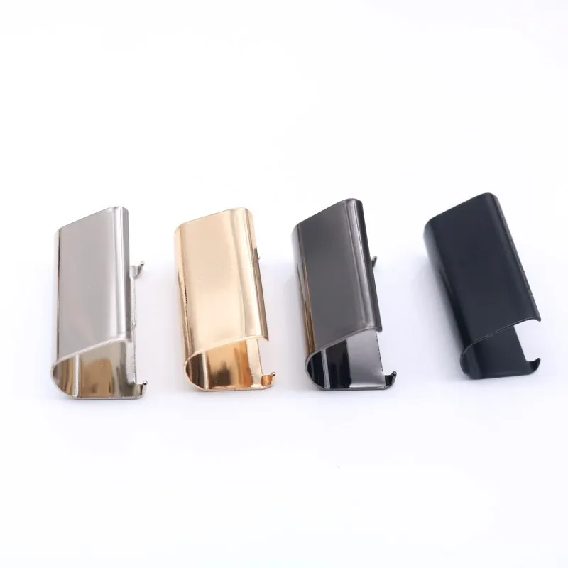 Metal Crimp Clasps Ribbon Webbing Ends Clips With Claw For Belt