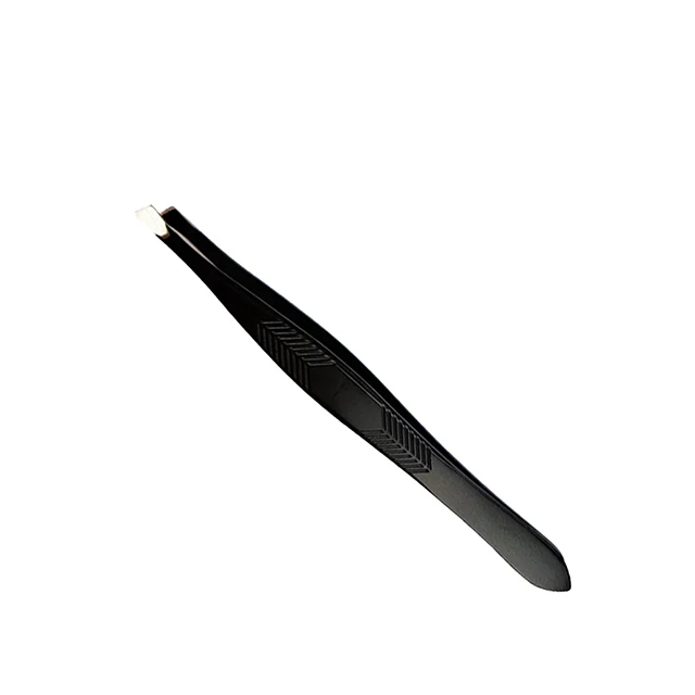 Professional stainless steel extension lash strip tweezers volume black gold eyebrow eyelash tweezer for eyebrows