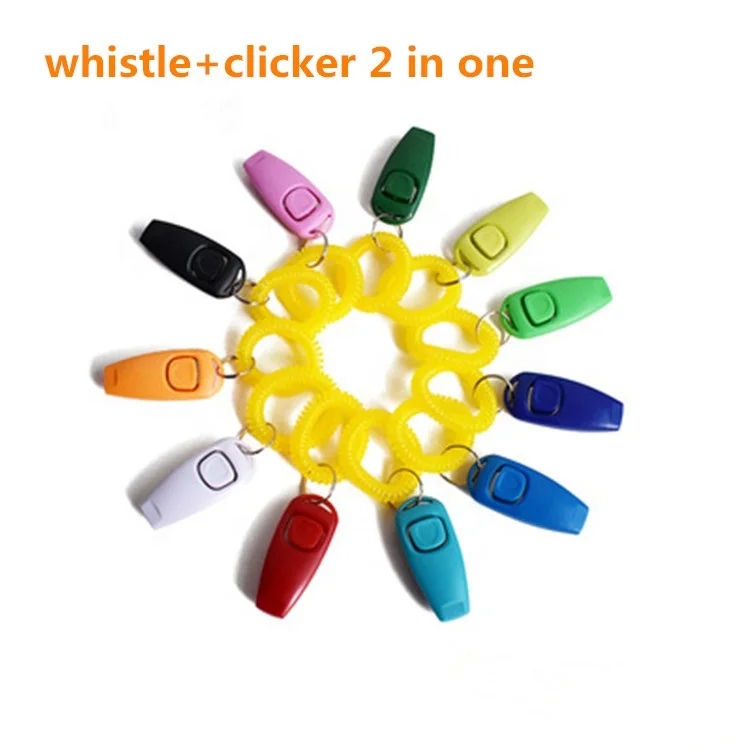 Лидер продаж на Amazon тренажер для домашних животных Clicker с пластиковым браслетом пружине обученные собаки помогут им развивать хорошие